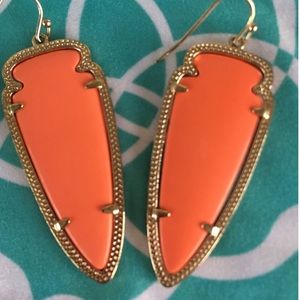 Kendra Scott Skylar earrings in coral